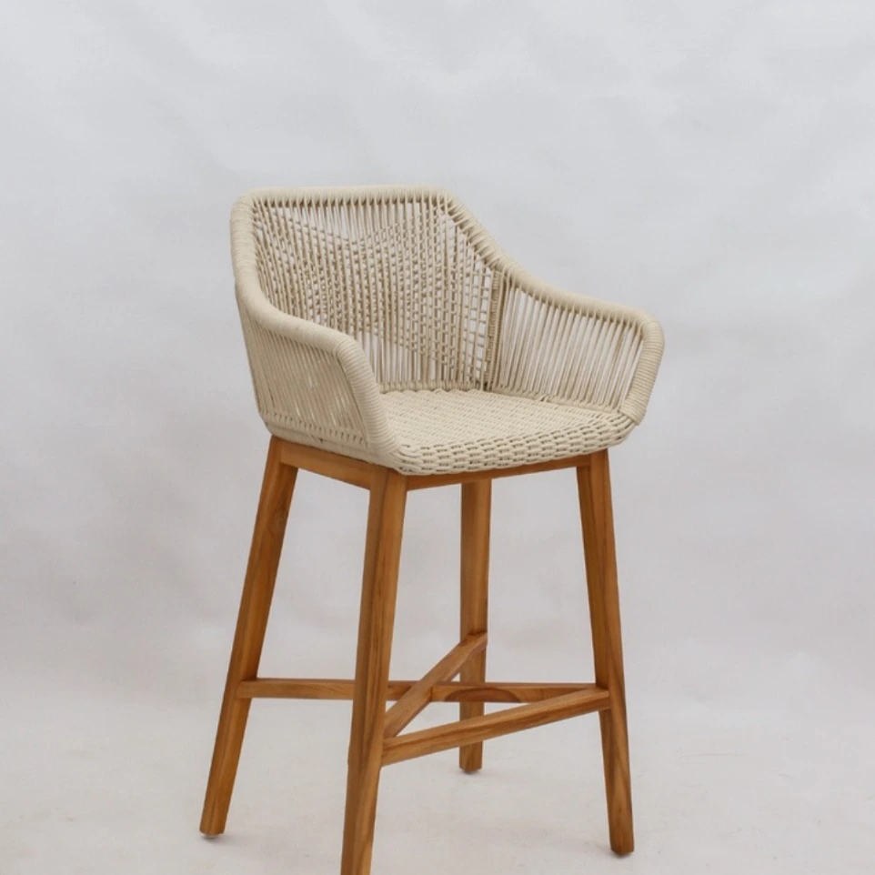 high bar chair made of rattan for luxury homes