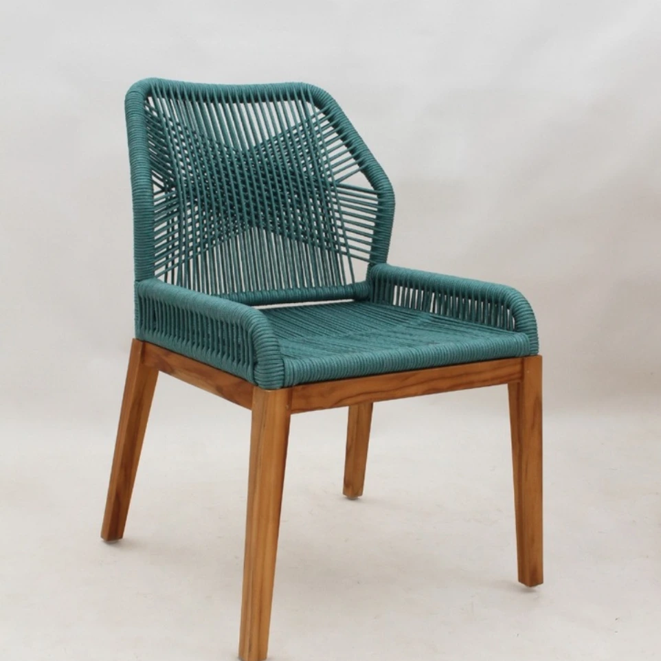 turquoise rattan chair, stylish and comfortable