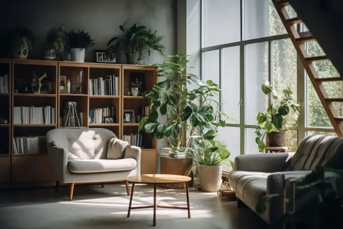 Green and spacious interior for homes in Singapore