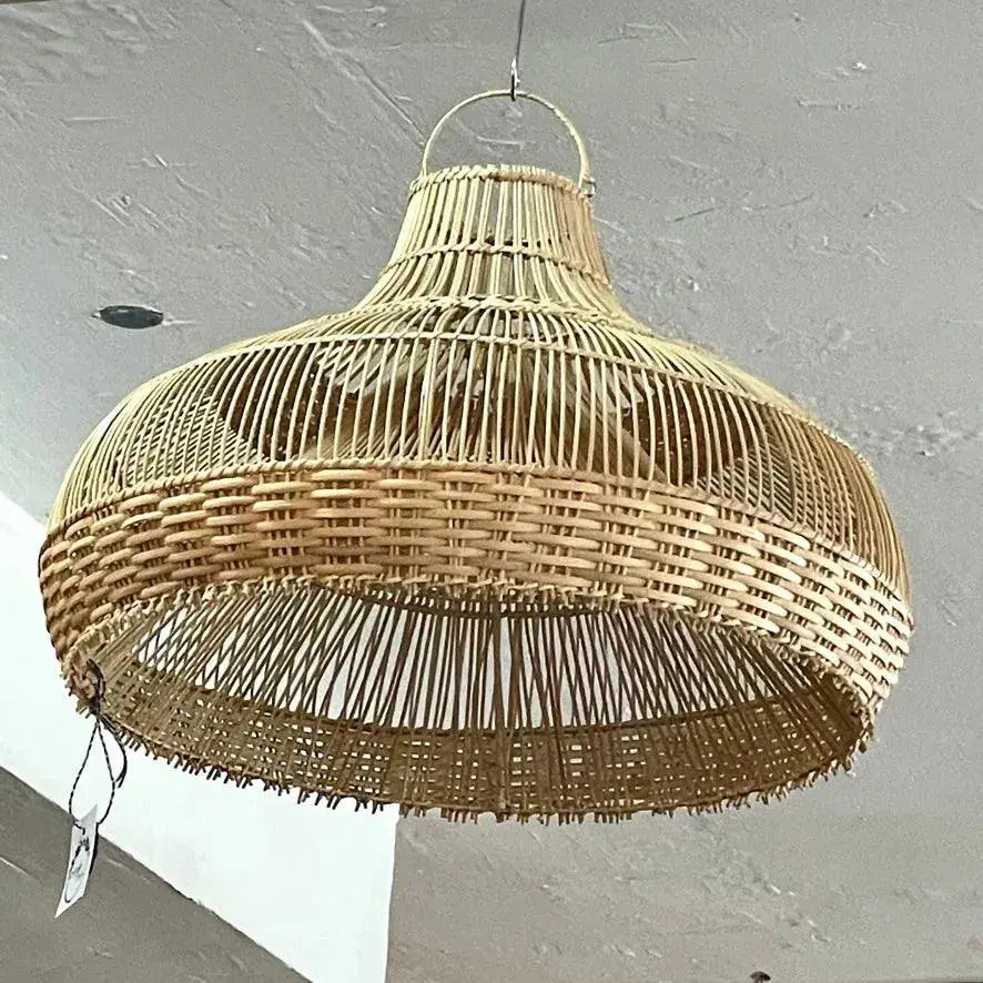 [88_CEI_1516_D] Rita Pendant Lampshade | Handcrafted Natural Ceiling Shade