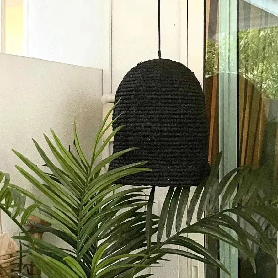 [1807400878] Hood Hanging Lamp | Sculptural Natural Ceiling Light