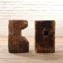 Dodo Reclaimed Elm Stool | Rustic Wooden Accent Stool