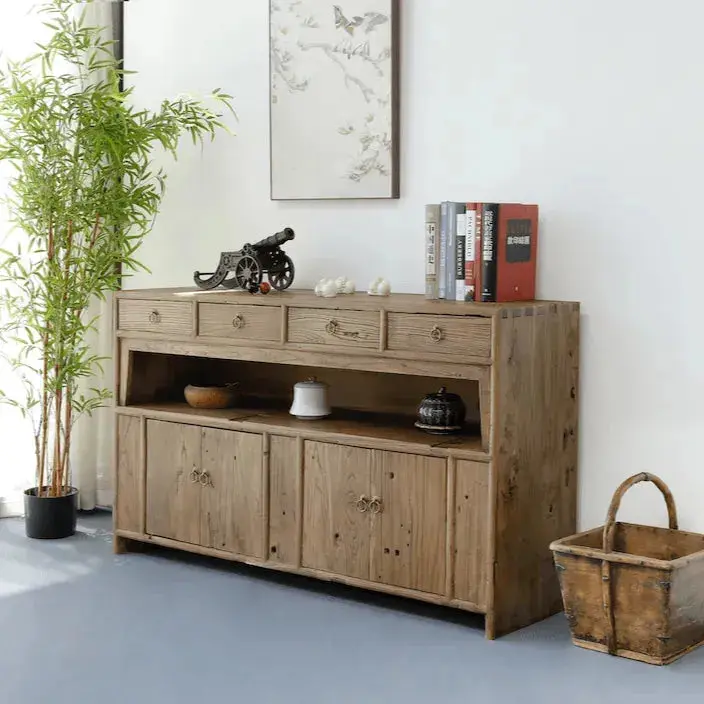 [1805_BUF_1360_D_GPND-020024] Katte Reclaimed Elm Sideboard | Rustic Dining Room Storage