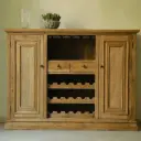 Charlet Reclaimed Elm Wine Cabinet | Rustic Wine Storage