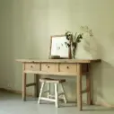 Temmy Reclaimed Elm Console Table | 3-Drawer Hallway Table