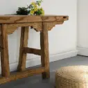 Amari Reclaimed Elm Long Bench | Natural Wood Dining Bench