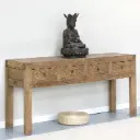 Rush Reclaimed Elm Console Table | 4-Drawer Hallway Storage