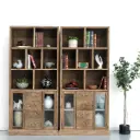 Knos Reclaimed Elm Bookshelf | Rustic Natural Wood Bookcase