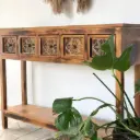 Moroccan Style Console Table Natural Finish