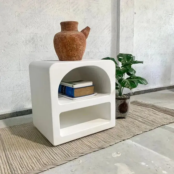 Santorini Wooden Nightstands | Mediterranean Arch Bedside Tables