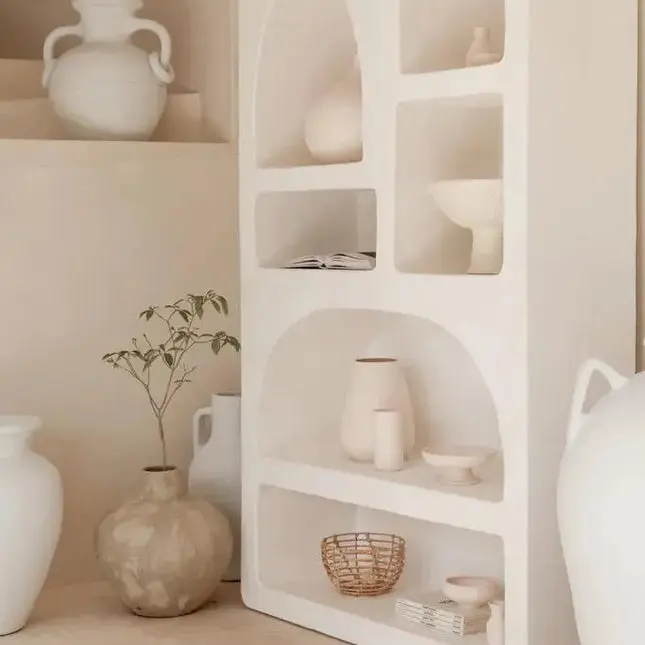 [1805_BOO_1189_D] Menorca Wooden Wall Storage Unit | Mediterranean Shelving