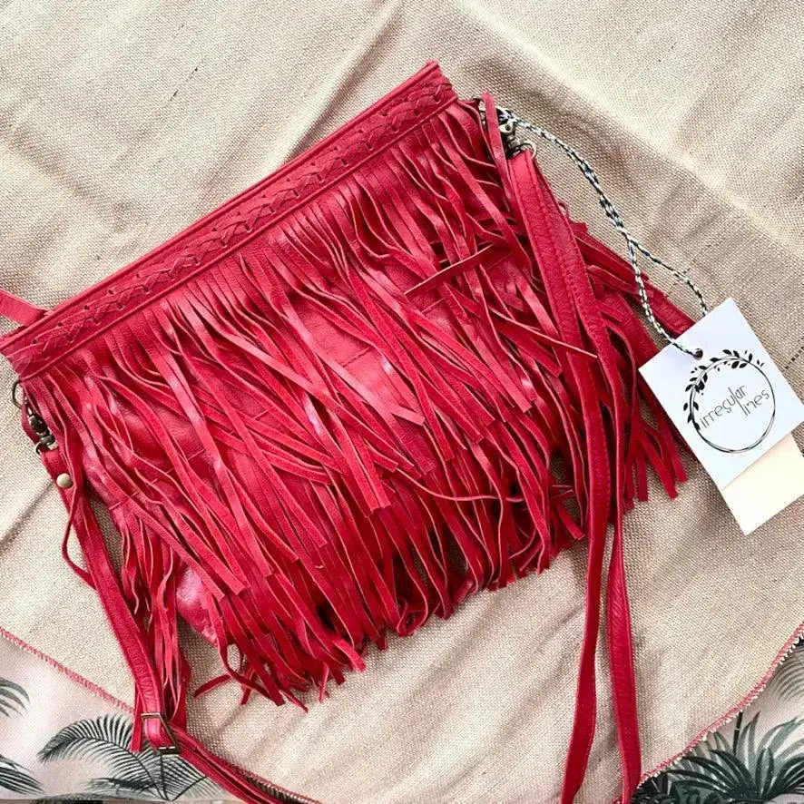 [1802_BAG_0211_D] Cherry Red Crossbody Bag | Ladies Compact Fashion Bag Singapore