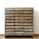 Walker Reclaimed Elm Shoe Cabinet | Rustic 2-Drawer Entryway Storage
