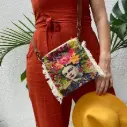 Frida Kahlo Crossbody Purse | Eco Cotton Fashion Bag