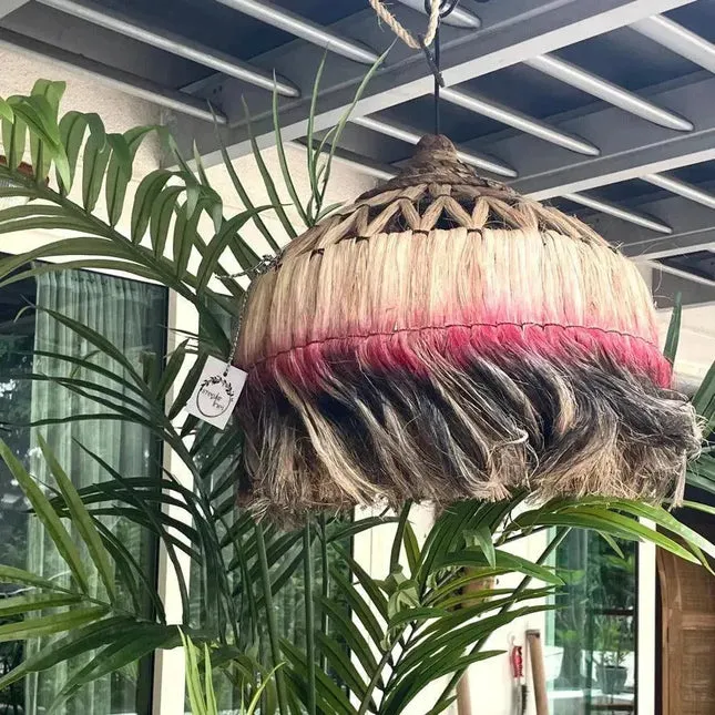 Horizon Pendant Light | Wide Natural Organic Ceiling Lamp