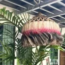 Horizon Pendant Light | Wide Natural Organic Ceiling Lamp