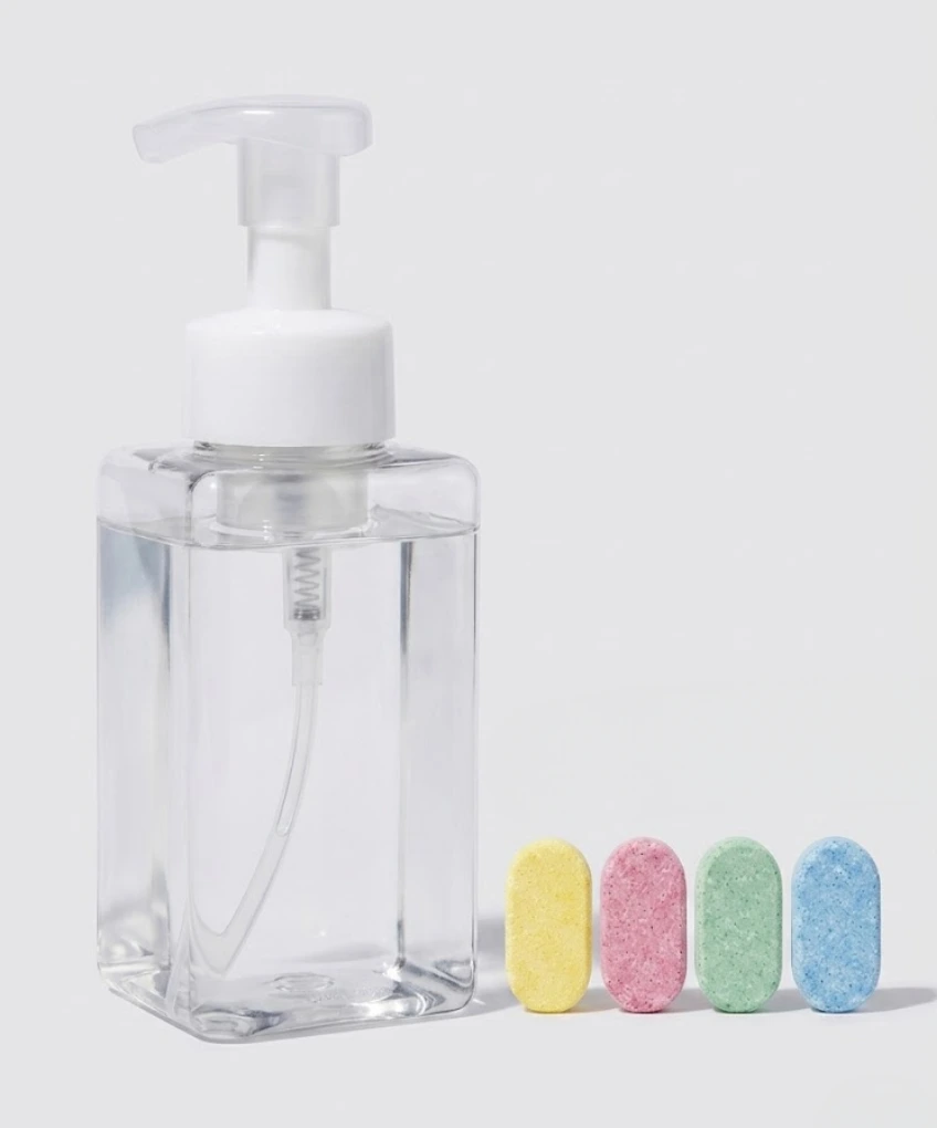 [SOAP0001] Soap Tablets Starter Kit: (Makes 4 Bottles) | 1 Bottle + 4 Refills